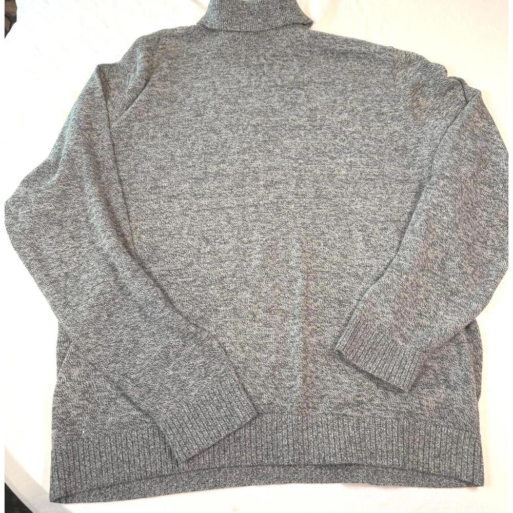 Hollister Sweater Mens XL Gray Marled Knit Turtleneck Pullover Casual